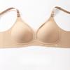 Soft Support Seamless Bra Women's Gathering Underwear Feminine Feel Thin Bra with Upper Support No Steel Ring Underbody Bra
