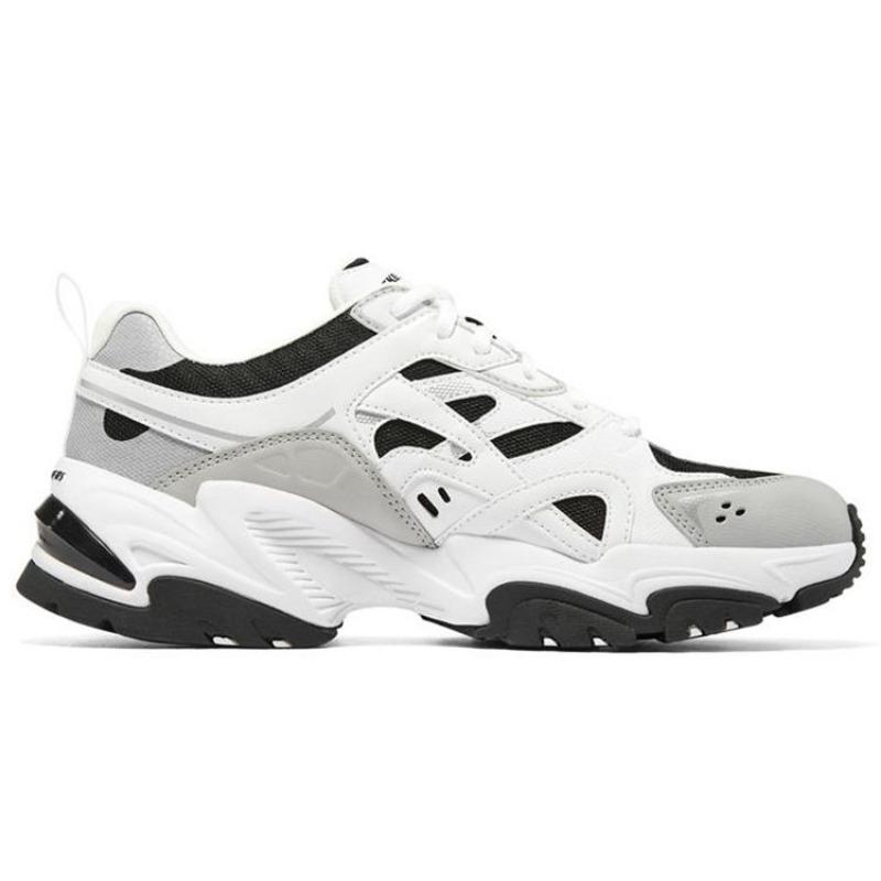 Skechers Stamina V2 Men Fabric Leather Low Top Casual Shoes White Black 894127-WBK