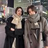 Houndstooth Scarf Women's Winter Imitation Cashmere New Korean Style Versatile Student Couple Knitted Warm Scarf Men's Trend