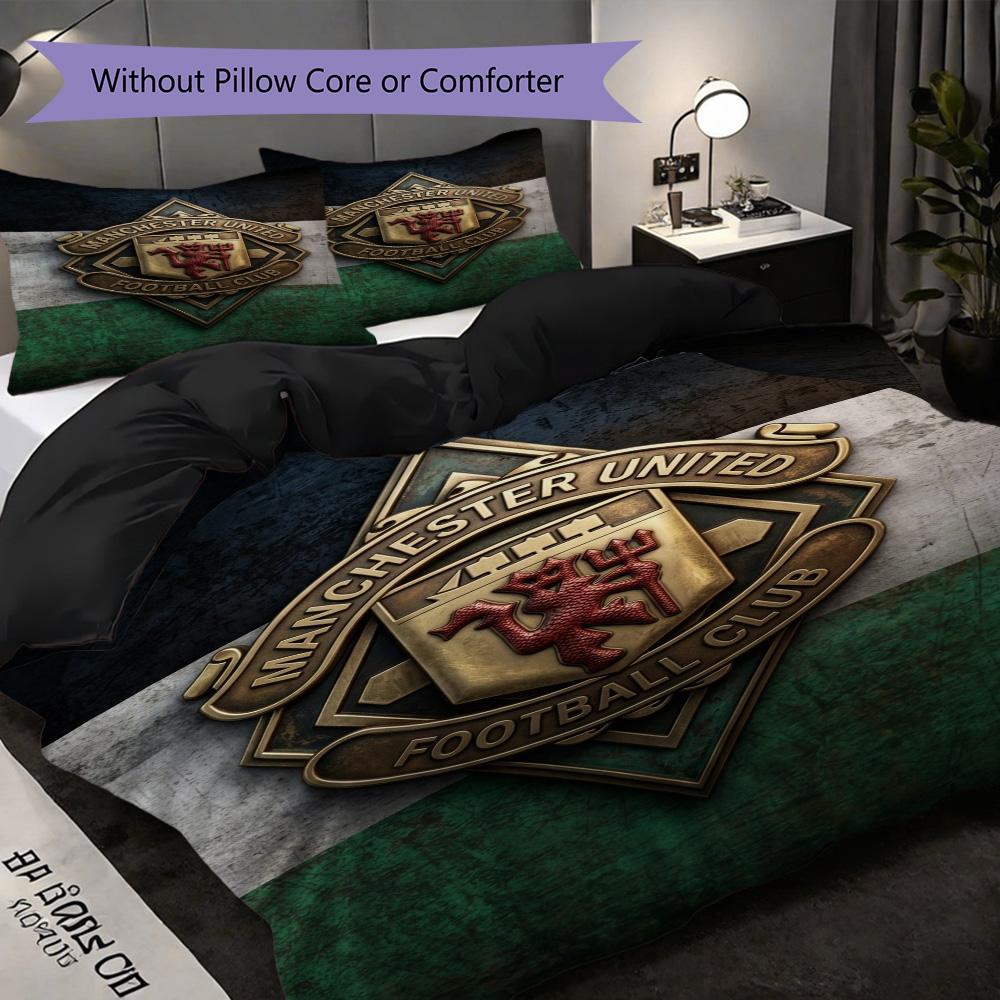 Manchester Legacy Bedding (1 * duvet cover + 2 * pillowcase, without core) 2D Flat Christmas birthday gift Duvet cover and pillowcase Bedding set