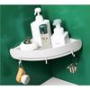 Wall Shelf - Corner Shelf - White - Drill-Free - Easy To Install