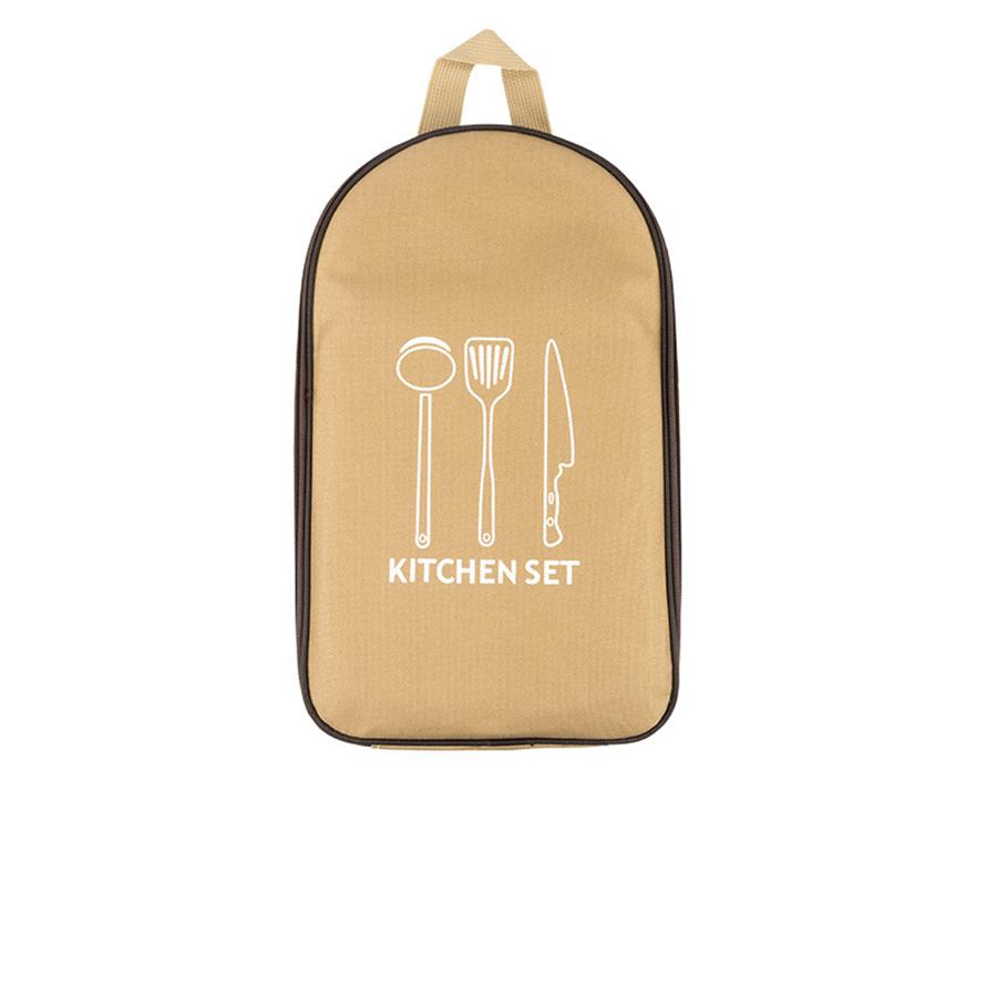Outdoor Camping Kitchenware Portable Cookware Storage Bag Cutlery Picnic Supplies Camping Tools Storage Bag коричневый