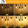 ST38 Globe Outdoor LED String Lights Plastic Shatterproof Bulbs Waterproof Patio Lights for Garden Outside Backyard Porch