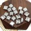 Square Crystal Glass Rhinestones with Claw Marquise Sew On Stone Strass Diamond Metal Base for Wedding Dress Garment Ornament