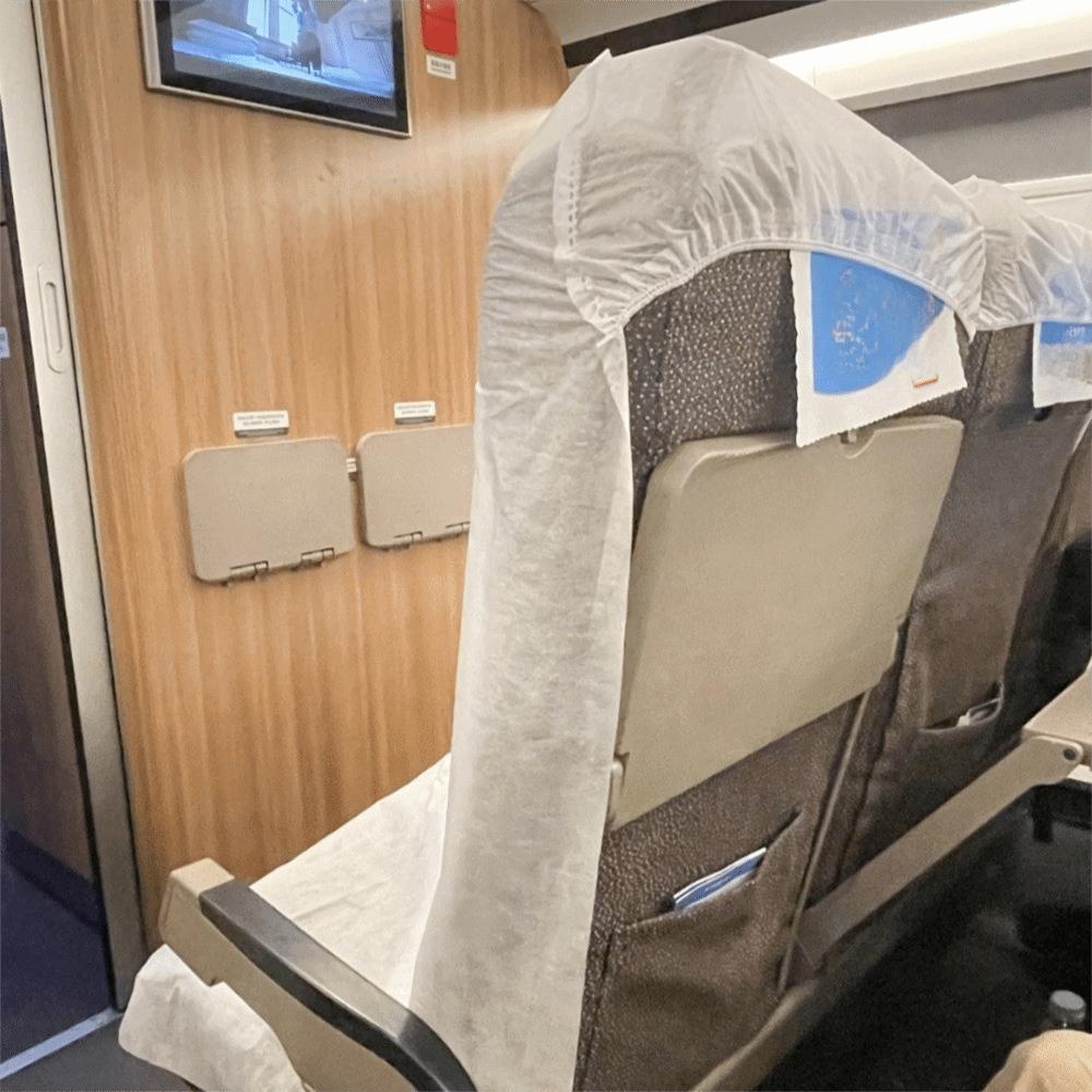 5Bags Hygienic Disposable Seat Covers Dirt-proof Portable Non-woven Fabric Cover Breathable Lightweight Chair Cover Airplanes