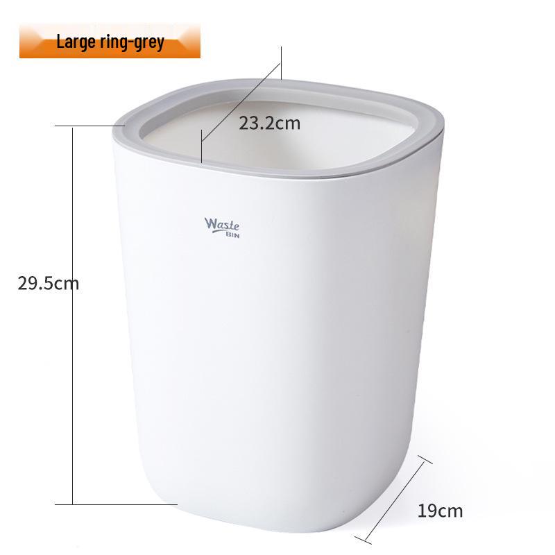 Press-Type Large Capacity Trash Can for Home - Bedroom, Living Room, Kitchen, Bathroom