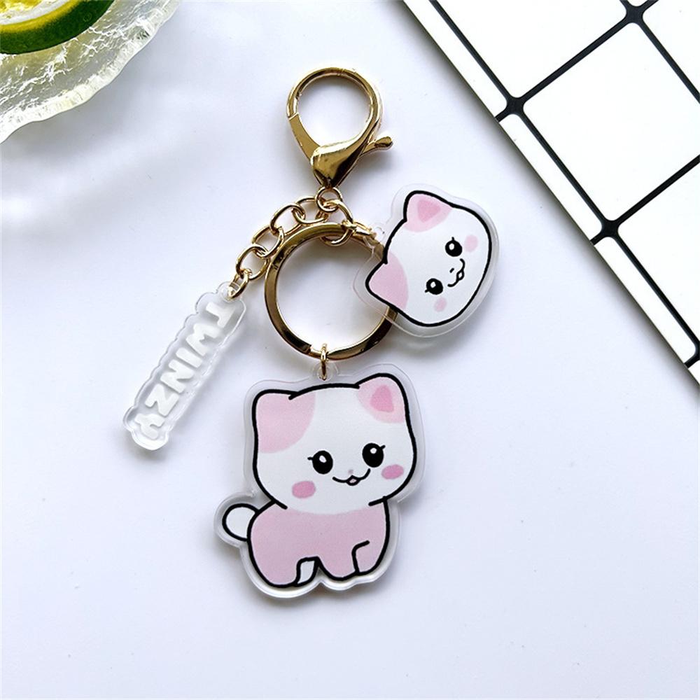 3PCS KPOP ITZY Acrylic Double-sided Keychain Twinzy Cartoon Keyring Yeji Lia Ryujin BORN TO BE World Concert Fans Collection