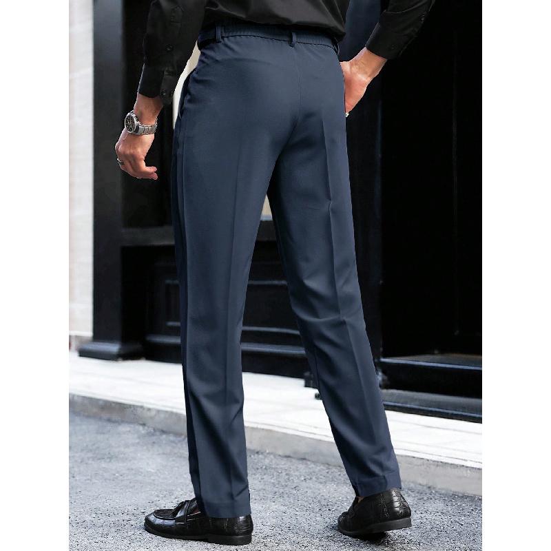 Fashionable Design Business Casual Pants for Men, Spring/summer High-end Straight-leg Commuter Trousers