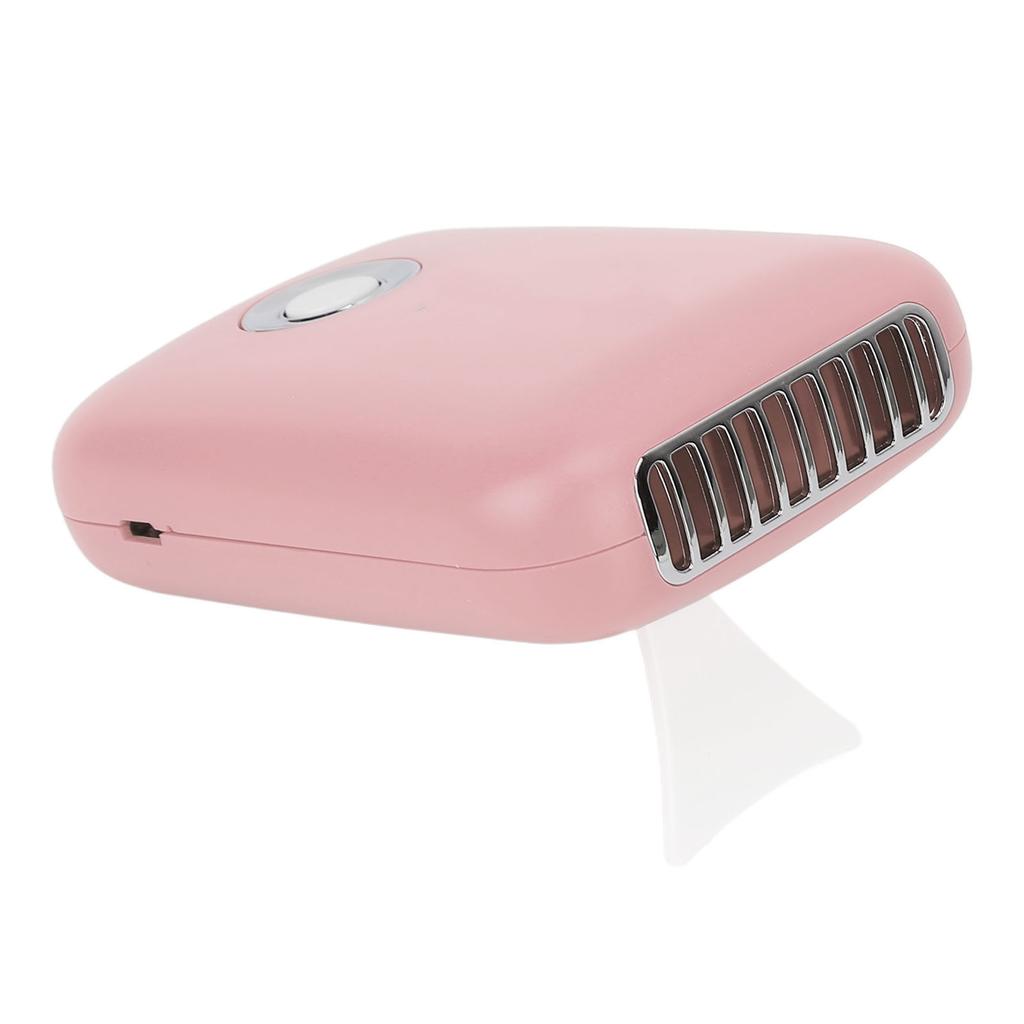 Mini přenosný ventilátor na sušení řas dobíjecí přes USB 3 rychlosti nízká hlučnost fén na řasy se skládacím T držákem růžový