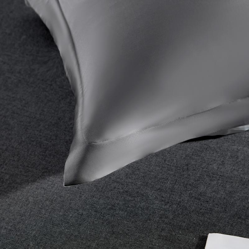 100% Maulbeerseide Kissenbezug Eine Seite 6A 25 Momme Seidenkissenbezug Einfarbig Haare Haut Schutz Breiter Rand Dekorativer Bezug