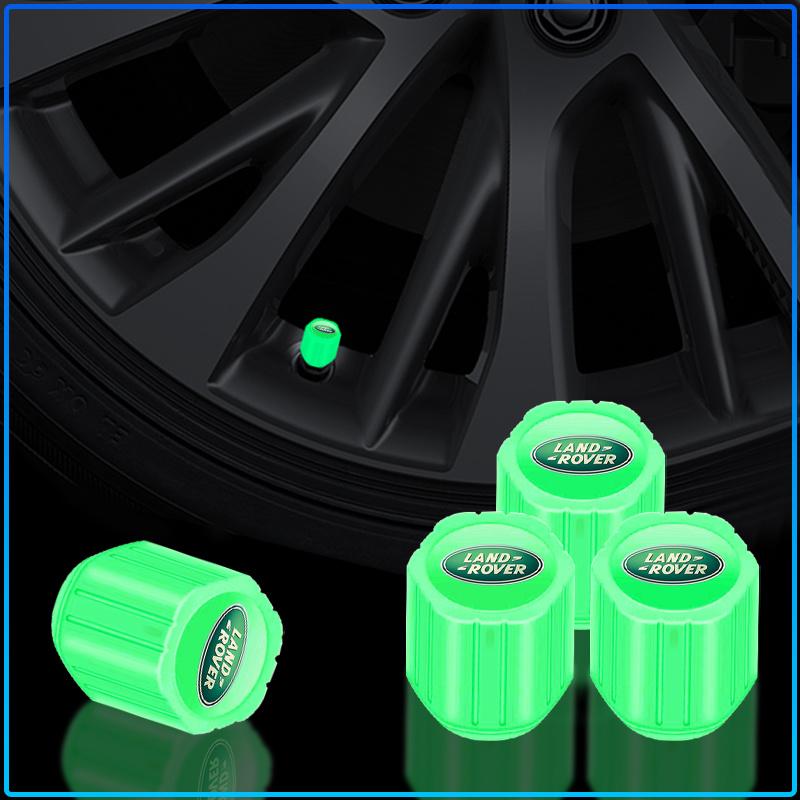 Luminous Car Tire Valve Caps Fluorescent Motorcycle Wheel Tyre For Land Rover Freelander 2 L2 L319 L462 LF Range Sport L322 Discovery 2 3 4 5 Defender