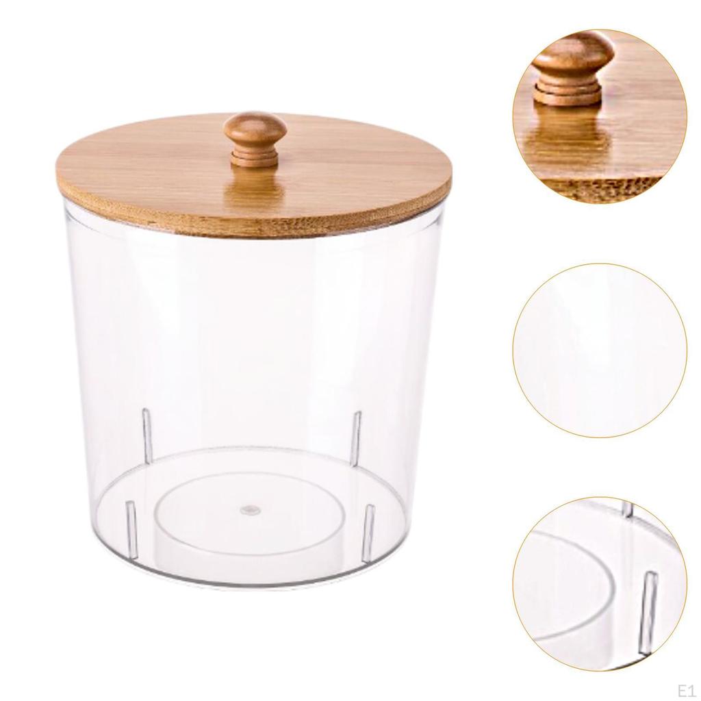 Cotton Swab Dispenser Organizer for Bathroom Countertop