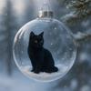 New Plastic Cat Ornament DIY Solid Color Christmas Ball Pendant Replacement Caps Creative Hanging Balls Christmas Supplies