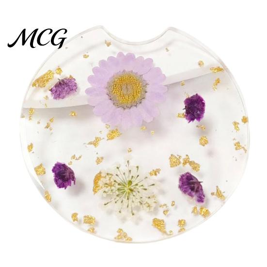 Reusable Car Coaster Coaster, Durable Resin Flower Drink Mirror Polished Unique Natural Coffee Cup Holder, for Interior Accessories Heat Resistant
