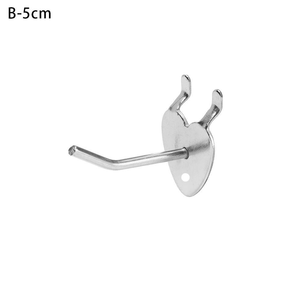 Durable Metal Perforated Panel Hang Fits Goods Shelf Retail Shop Peg Storage Racks Display Hooks B-5cm