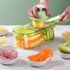 Multigunctional Vegetable Chopper 6 Interchangeable Blade Nonslip Handle Convenient Storage Designs Space Saving Grater