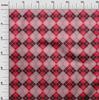 oneOone Cotton Flex Bright Red Fabric Argyle Check Dress Material Fabric Print Fabric By The Yard 40 Inches