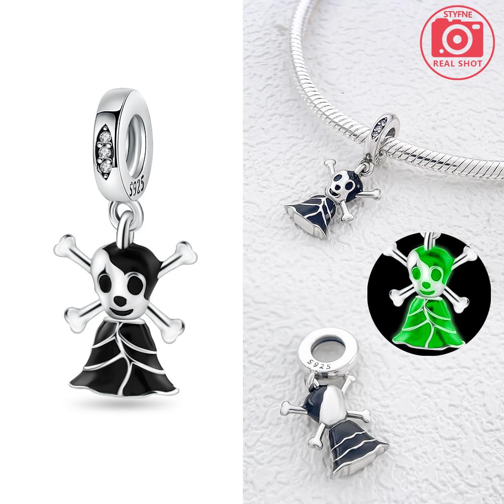 Original Copper Purple Magic Hat Pendant Pumpkin Skull Head Beads Fit Bracelet Women Jewelry Diy Gift Accessory Making