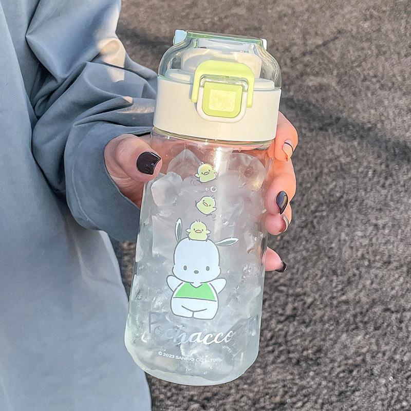 Water cup schoolgirl cute portable plastic cup direct drinking high temperature resistant tea kettle