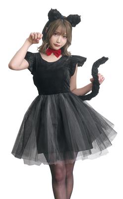 Clearstone Cosplay Halloween Petit Chat Noir Black Cat Black Women's