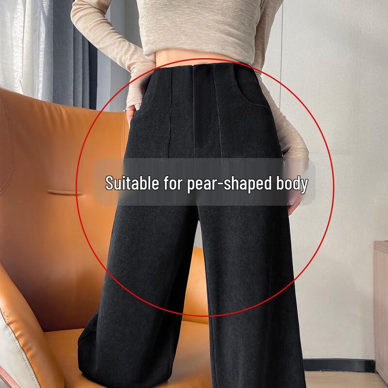 Damskie spodnie codzienne z wysokim stanem i szerokimi nogawkami