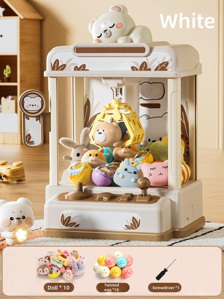 

Портативный кран-машина со звуком и светом, маленькая бытовая мини-машина для скручивания яиц, игрушка для вечеринок, идеальный подарок на день рождения для детей белый