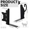 Cat Bookends 2Pcs Cat Book Ends Heavy Book Stand Shelf Book rack Iron Bookends Stand Organizer Book Home  Desktop  Decor
