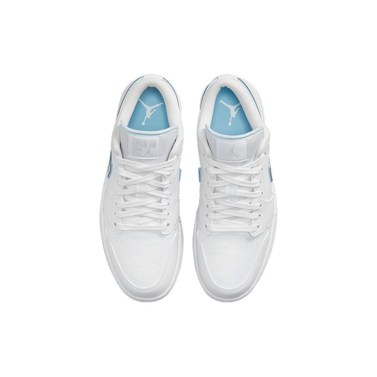 Air Jordan 1 Low SE Dare To Fly Women Sneakers White Metallic-Silver University-Blue FB1874-101