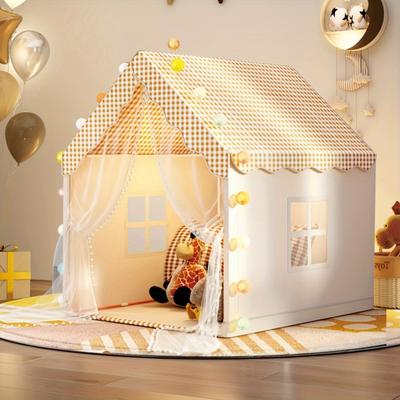Rideau de lit Diviseur Tente d'intérieur pour enfants Château Maison de jeu Maison de jouets Ensemble de jeu pour la maternelle Cadeau de Noël Tente simple sans accessoires
