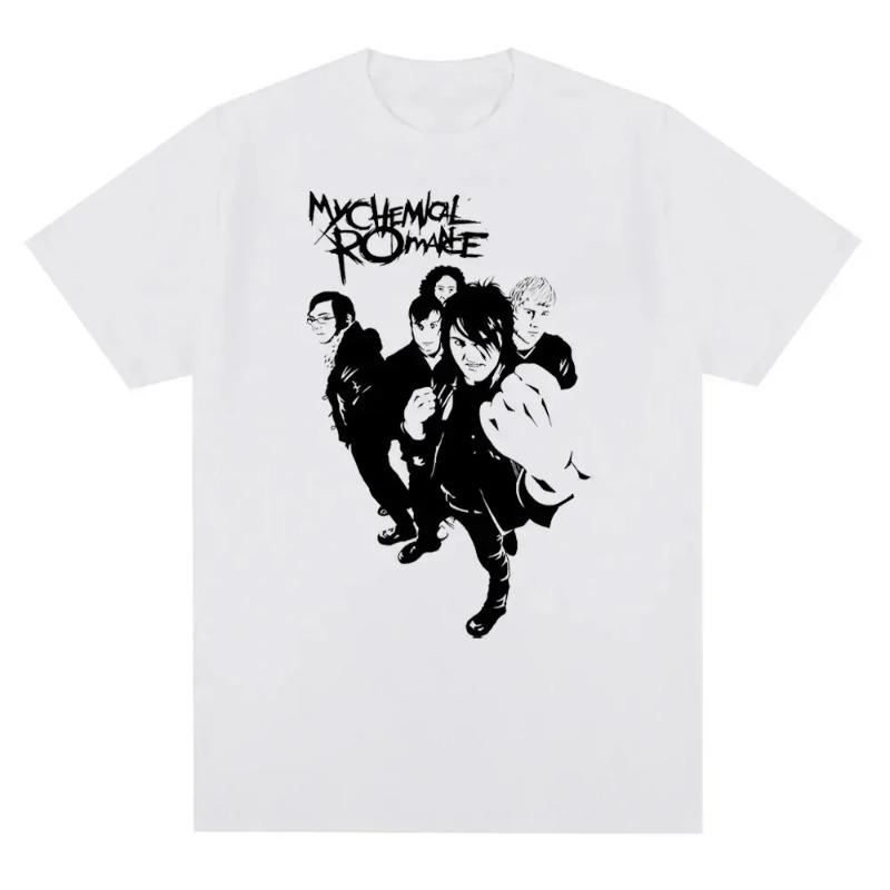 My Chemical Romance Mcr Band Uomo Donna T-shirt in cotone T-shirt stampata T-shirt casual a maniche corte Streetwear Trend Tee Tops