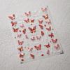 Shiny Jelly Butterfly Charming Golden Gradient Bowknot 5D Self Adhesive Nail Art Sticker Flower Petal Rhinestone Manicure Decals