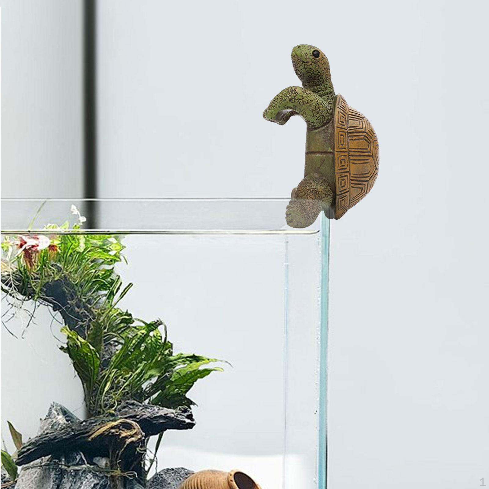 

Turtle Flower Pot Hanger Tank Ornament Collection Gift Small Hanging Statue Garden Sculpture standing upright