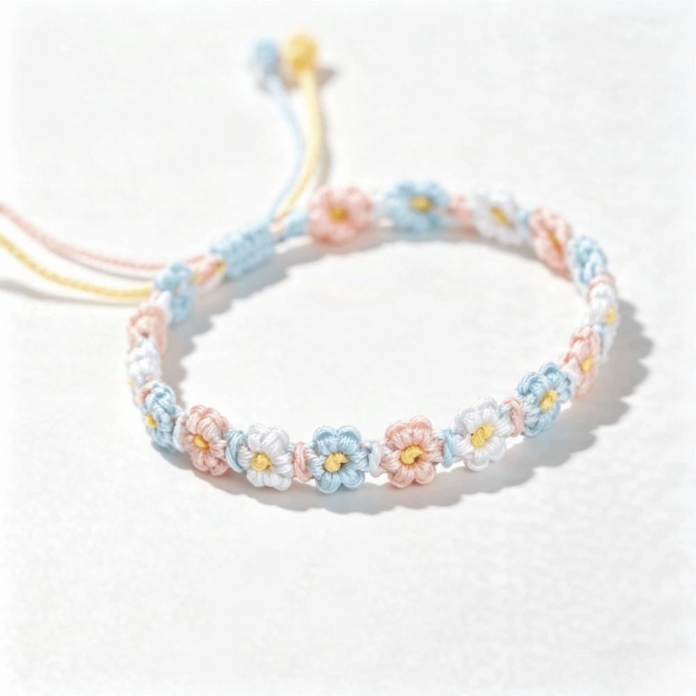 Small Chrysanthemum Woven Bracelet Braided Rope Knot Bracelets For Lovers