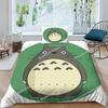 Anime Duvet Cover Pillowcase Bedding Set T-Totoros Kawaii Adult Boy Girl Bedroom Decoration Children Single Double Home Textiles