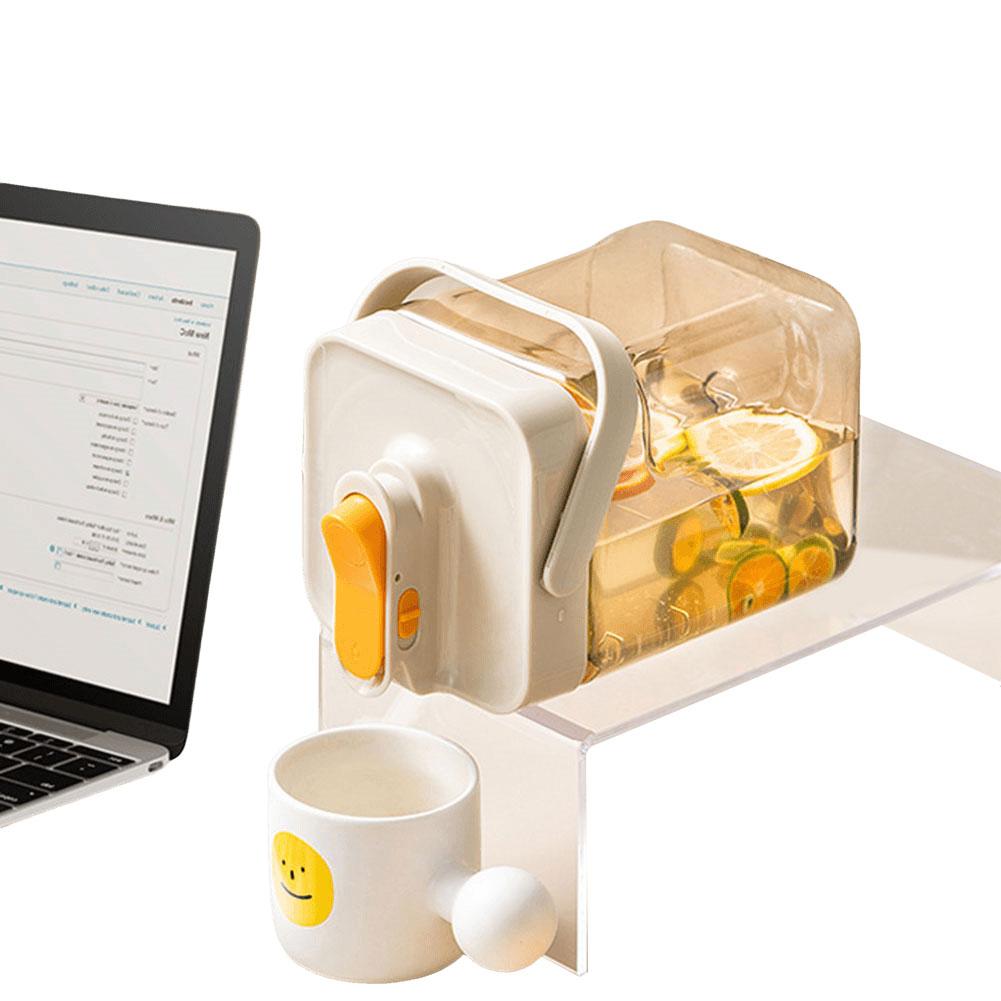 2.3L Portable Plastic Drink Dispenser with Spigot Refrigerator Cold Water Pitcher Beverage Dispenser for Party Picnic