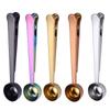 Multifunctional Sealing Clip Milk Powder Measuring Spoon Coffee Spoon Clip Two - in - one 430 Stainless Steel
