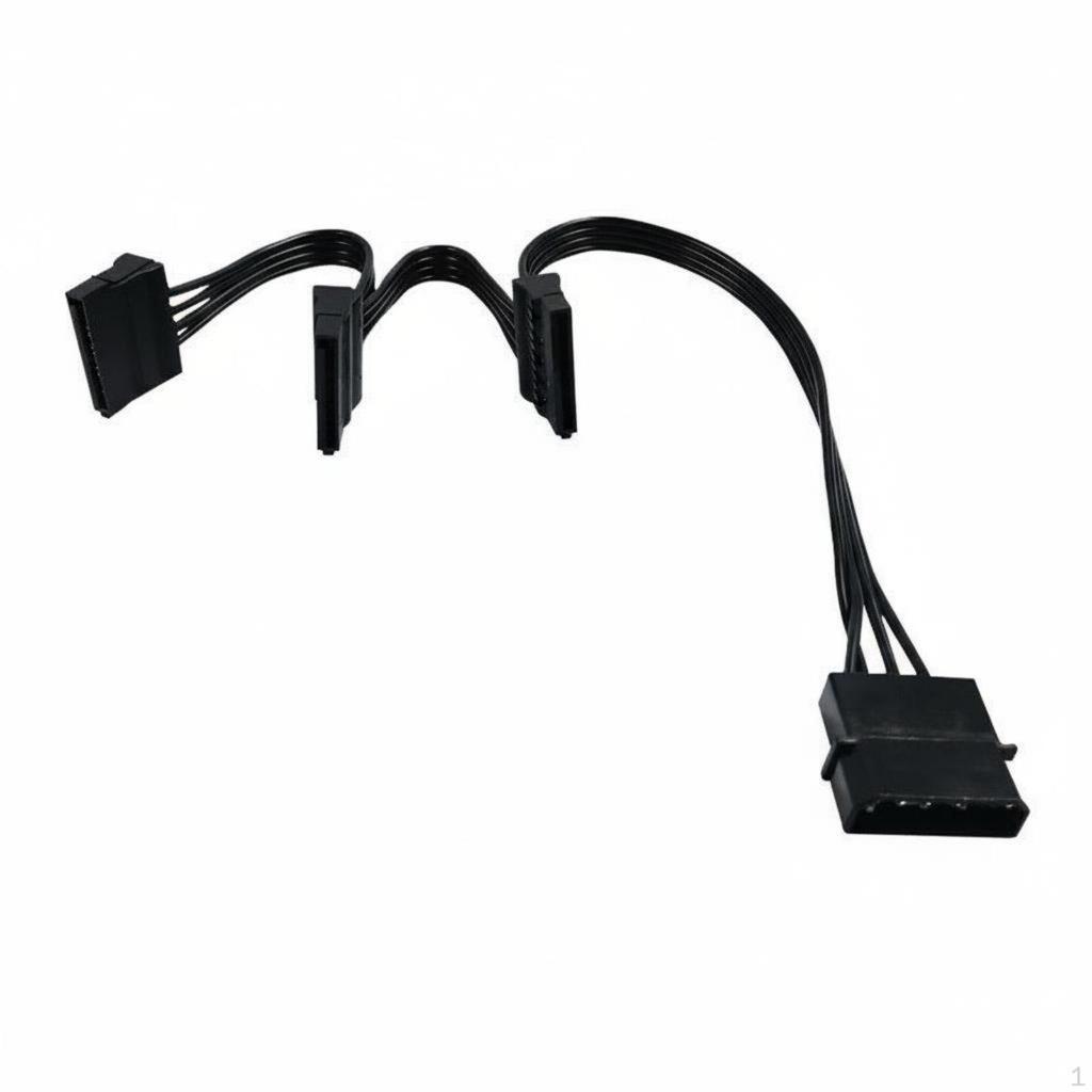 IDE to 3 Serial ATA Power Splitter 18AWG Wire Tinned Copper Conductor