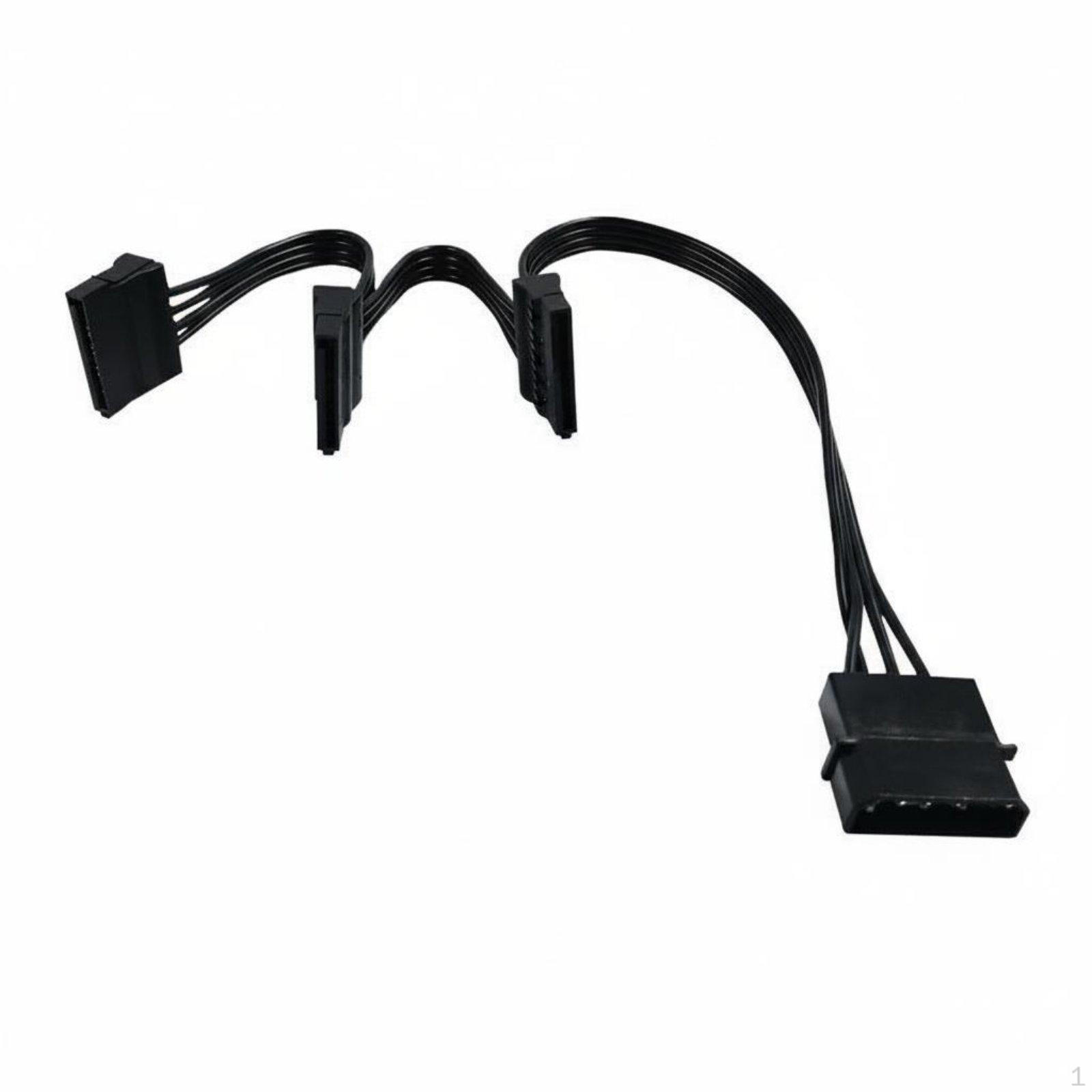 IDE to 3 Serial ATA Power Splitter 18AWG Wire Tinned Copper Conductor