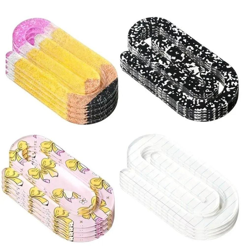 4pcs Creative Enormous Paper Clips Classroom Theme Acrylic Notebooks Paper Clips Reading Mark DIY Document Bookmark