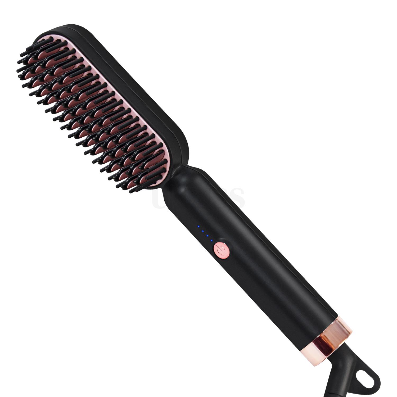 New Ceramic Hair Straightener Comb Brush Heated Electric Hair Straightener Brush WT-065