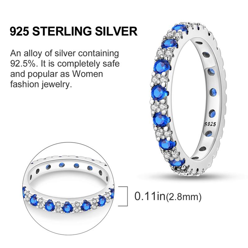 New 925 Silver Rings Zircon Sparkling CZ Rings Rings For Women Original Wedding Fine Jewelry Accessories Gifts