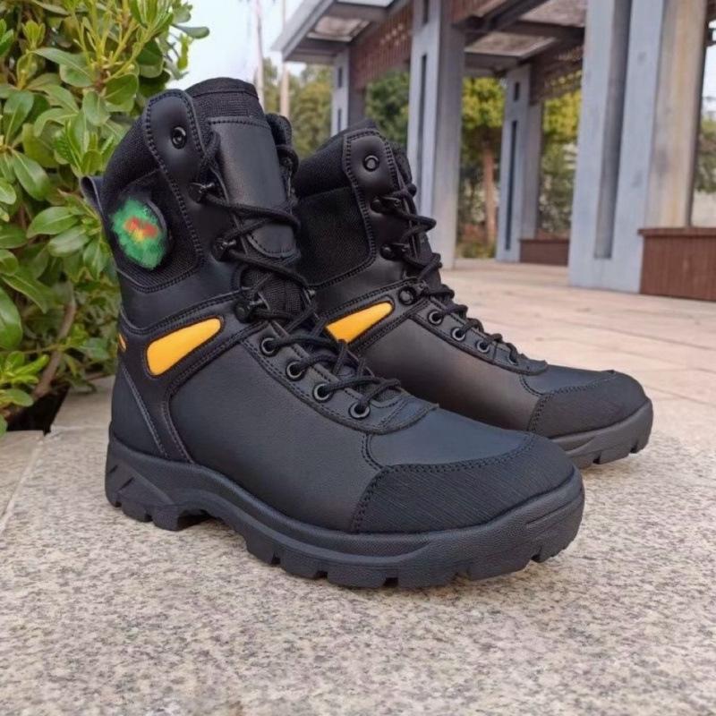 

Уличная лесная огнестойкая обувь Подразделение противопожарной защиты Высокие противоскользящие и проколостойкие альпинистские спасательные огнестойкие и высокотемпературные 41 чёрный