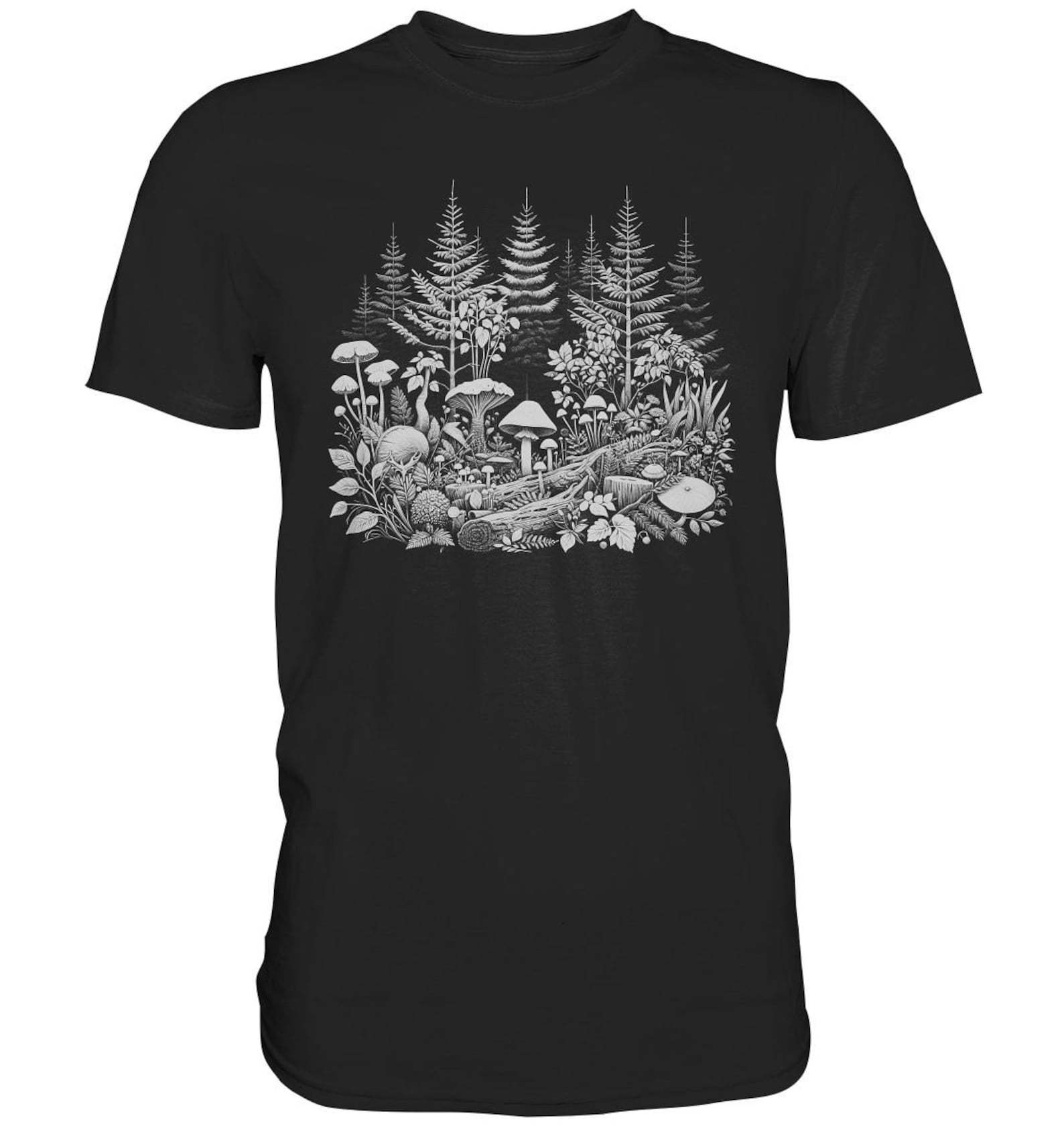 Mushrooms in the Forest Mushroom Collector Porcini - Premium Shirt L