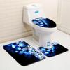 Christmas Bathroom Floor Mat Toilet Three-Piece Set