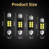 2/10 SZTUK 31/36/39/41 MM C5W Festoon Żarówka LED Canbus 30306SMD 6500K 600LM Biała Oświetlenie Wnętrza Samochodu Kopuła Mapy Bagażnik Tablica Rejestracyjna