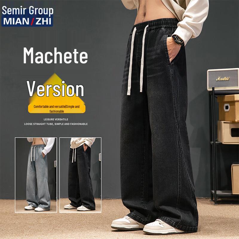 

MianZhi Men s Washed Straight-Leg Jeans M