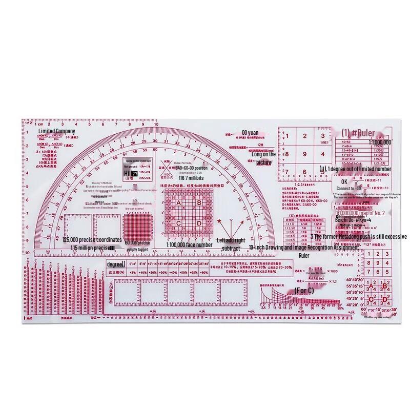 Military Map Reading  Drawing Ruler One Size