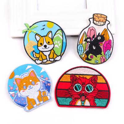 4 Stück/Packung schmelzbare Stickerei-Patches zum Aufbügeln für Kleidung, thermoadhäsive Patches für Jacken, Jeans, Rucksäcke, zum Aufbügeln