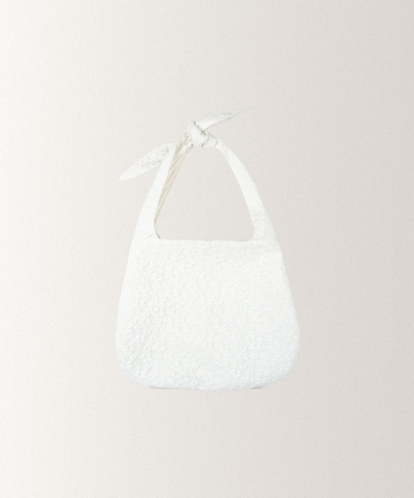 Ouro Jaquard Flower Tote Bag [ Cream ]