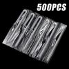 50-500pcs Cusp Straw Chain Package Curved Wrapped Drinking 3.6*150mm PP Thin Straws Milk Tea Drinks Small Straws Smoothies Party